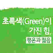 초록색(Green)이 가진 힘, 평온과 젊음 / 초록의 종류와 상징