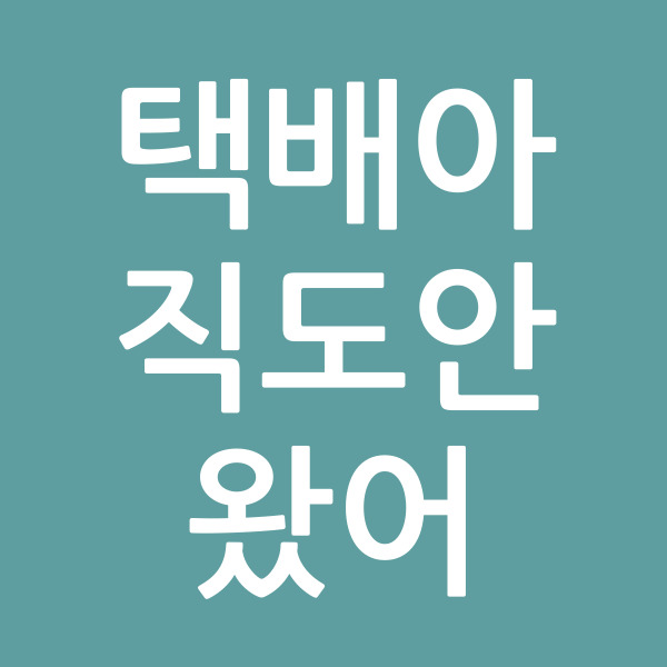 택배아직도안왔어